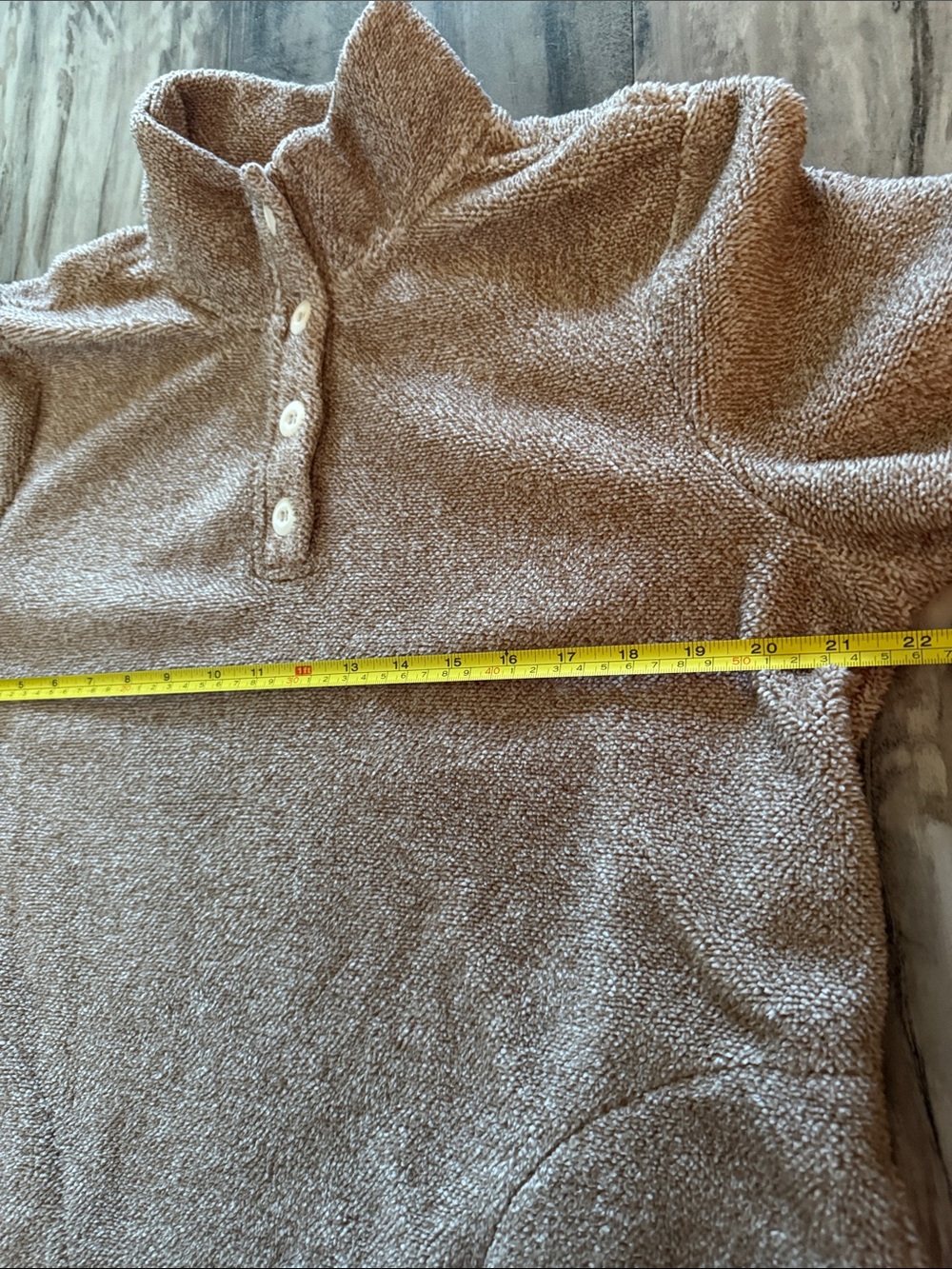 Women’s Eddie Bauer pullover fleece top size medium tan beige warm cozy camping - Picture 8 of 14